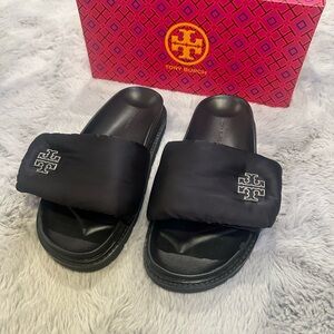 Tory Burch Black Britten Slides